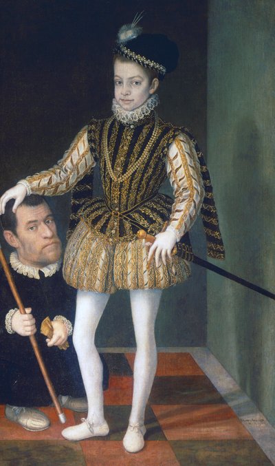 Portrait of Charles Emmanuel I as child by Giacomo (1509 73) Vighi