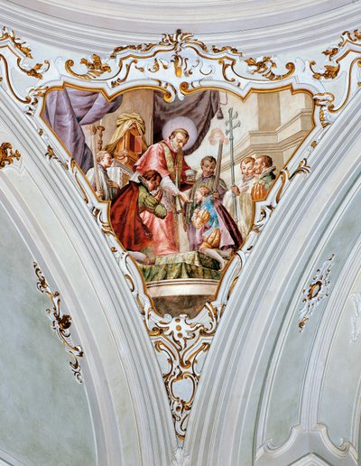 Saint Aloysius Gonzaga Receiving His First Communion from Saint Charles Borromeo by Giacomo Ceruti