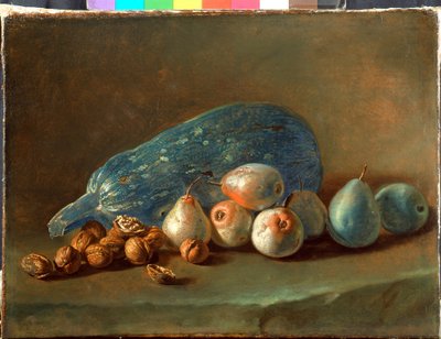 Still Life with Pumpkin, Pears and Walnuts by Giacomo Ceruti