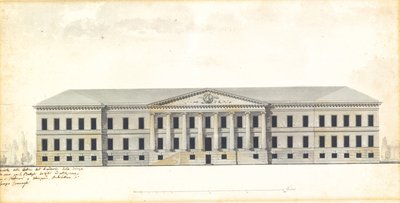 Elevation of the Facade of the Academy of Science in St. Petersburg by Giacomo Antonio Domenico Quarenghi