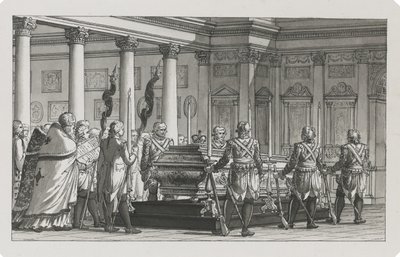The Emperor Paul I Lying in State with a Guard of Honour by Giacomo Antonio Domenico Quarenghi
