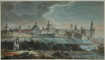 View of the Neglinnaya River and Kitay-gorod from the Petrovsky Square, 1790s by Giacomo Antonio Domenico Quarenghi