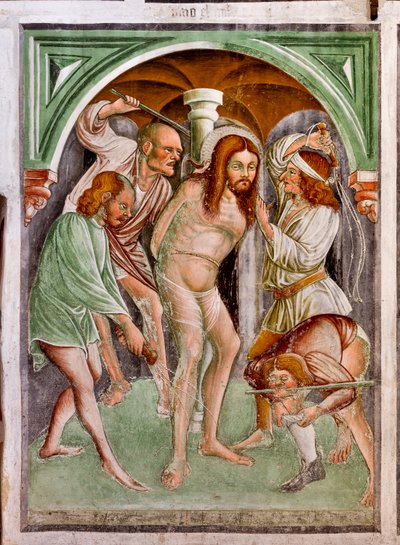 Flagellation (detail) by Giacomo Borlone de Buschis