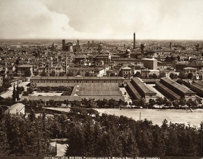 Panorama of the city of Bologna: view from San Michele in Bosco by Giacomo Brogi