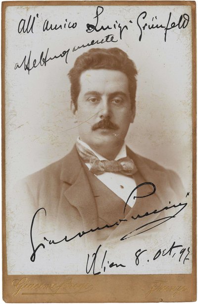 Portrait of the Composer Giacomo Puccini, 1897 by Giacomo Brogi