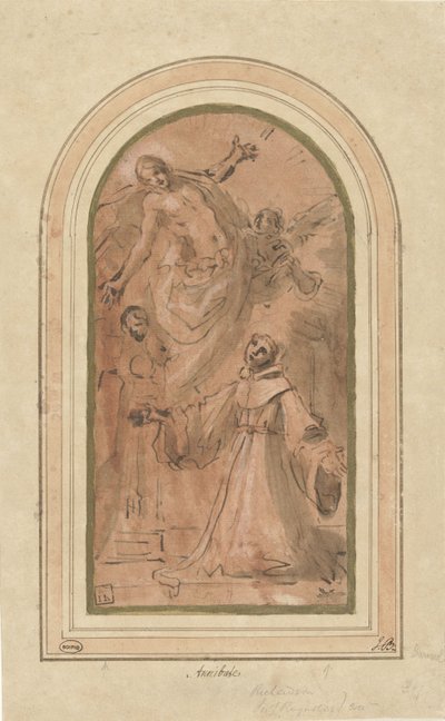 Christ Appears to Blessed Giovanni da San Facondo by Giacomo Cavedone