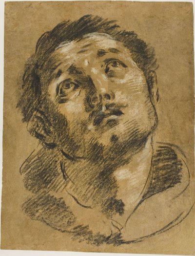 Head of Saint Stephen: Study for the Martyrdom of Saint Stephen by Giacomo Cavedone