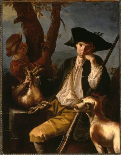 G. F. Cipper known as Il Todeschini, Resting Hunter by Giacomo Francesco Cipper