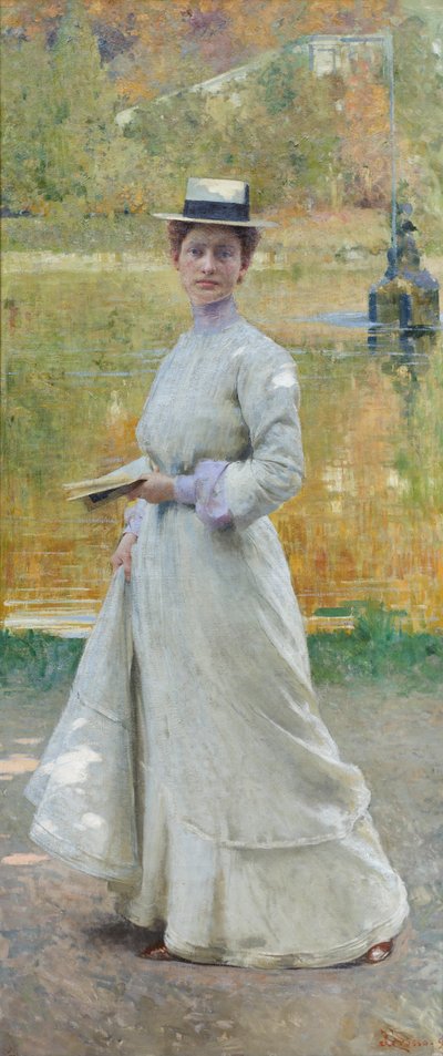 Open Air Portrait, c.1902 by Giacomo Grosso