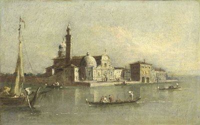 View of the Isola di San Michele in Venice by Giacomo Guardi (attributed to)