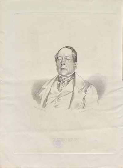 Portrait of the Composer Gioachino Antonio Rossini by Giacomo Luzzati