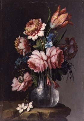 Roses, Tulips and Peonies by Giacomo Nani