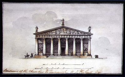 Elevation of the Riding Stables at Tsarskoye Selo by Giacomo Quarenghi