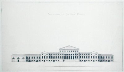 Plan for the residence of prince Youssoupov on the river Fontanka, St. Petersburg (seen from the garden side) by Giacomo Quarenghi