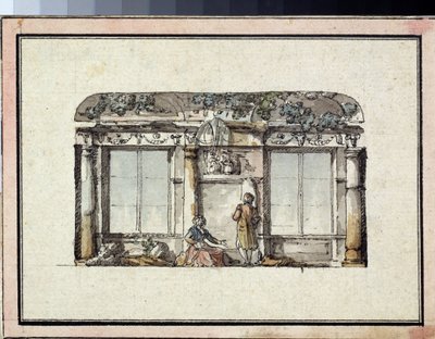 Design for the Decoration of a Room with Two Windows by Giacomo Quarenghi