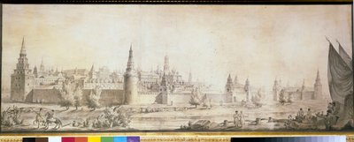 Panoramic View of Moscow Kremlin by the End of the 18th Century by Giacomo Quarenghi