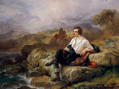 Lord Byron on Shore of Hellenic Sea by Giacomo Trecourt