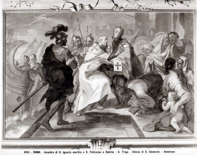 The Meeting of St. Ignatius of Antioch and St. Polycarp of Smyrna by Giacomo Triga