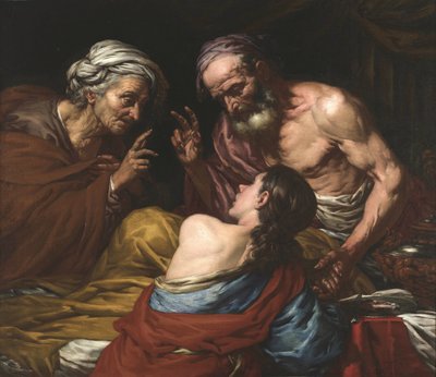 Isaac Blessing Jacob by Giambattista Langetti