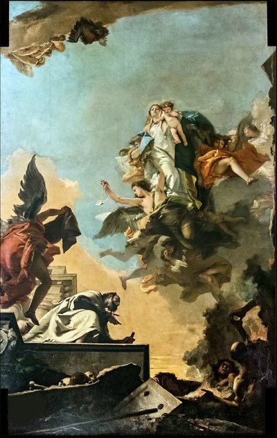 Our Lady of Carmel Giving the Scapular to Saint Simon Stock by Giambattista Tiepolo