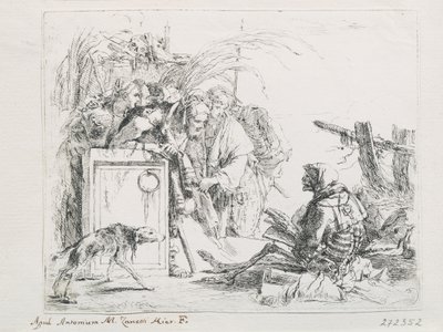 The Visit at the Death (from the Series Capriccios, Mid 18th century) by Giambattista Tiepolo