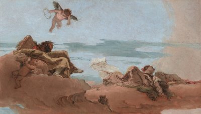 Study for a Ceiling with the Personification of Counsel by Giambattista & Tiepolo Giandomenico (1727-1804) Tiepolo