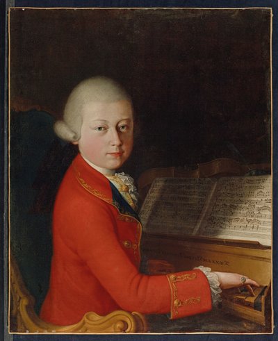 Portrait of Wolfgang Amadeus Mozart aged 13, in Verona by Giambettino (attr. to) Cignaroli