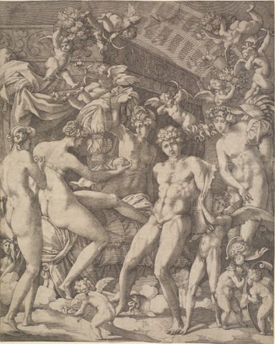 Venus and Mars with Cupids and the Three Graces by Gian Jacopo Caraglio
