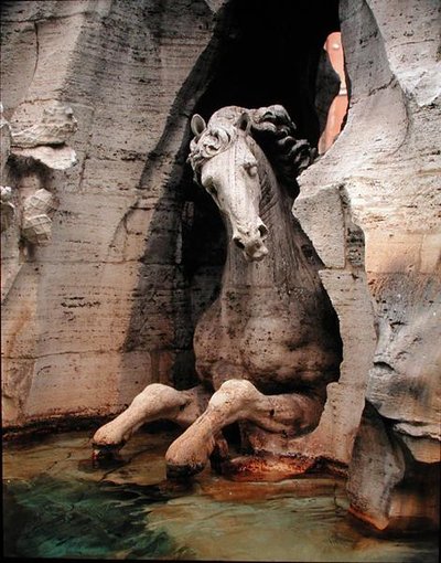 The Fountain of the Four Rivers (detail) by Gian Lorenzo Bernini