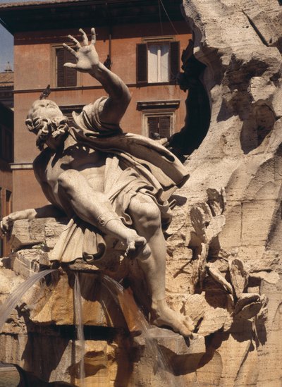 The Fountain of the Four Rivers (detail) by Gian Lorenzo Bernini