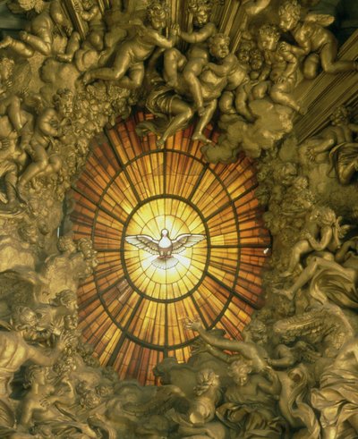 The Chair of St. Peter (detail) by Gian Lorenzo Bernini