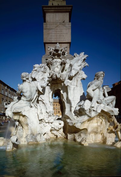 View of the Fountain of the Four Rivers by Gian Lorenzo Bernini