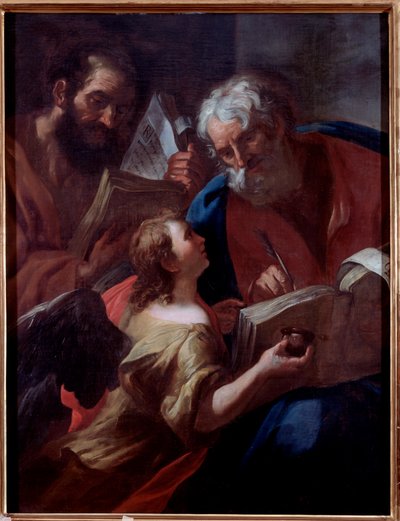 Representation of Saint Matthew and another evangelist by Gian Lorenzo and Michelangelo Bertolotto