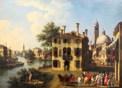 View of the Brenta, near Dolo by Gianbattista Cimaroli