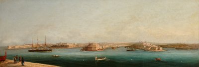 Grand Harbour and Three Cities from the Quayside of Valletta, 1869 by Giancinto Gianni