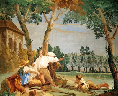 Peasants at Rest by Giandomenico (1727 1804) Tiepolo