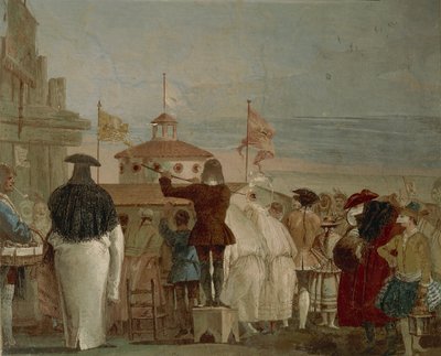 The new world (Venetian carnival) by Giandomenico  Tiepolo