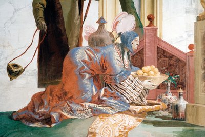 The Offering of Fruit to a Lunar Deity (detail), from the Chinese Room in the Foresteria by Giovanni Domenico Tiepolo