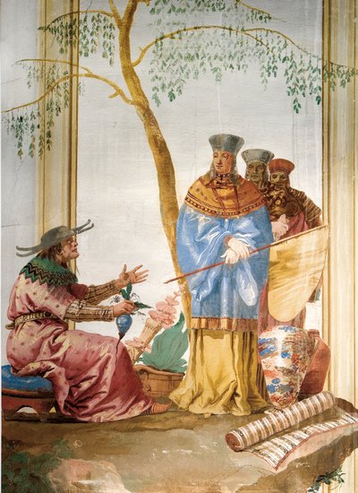 Detail from fresco in the Chinese Room, in the Foresteria by Giovanni Domenico Tiepolo