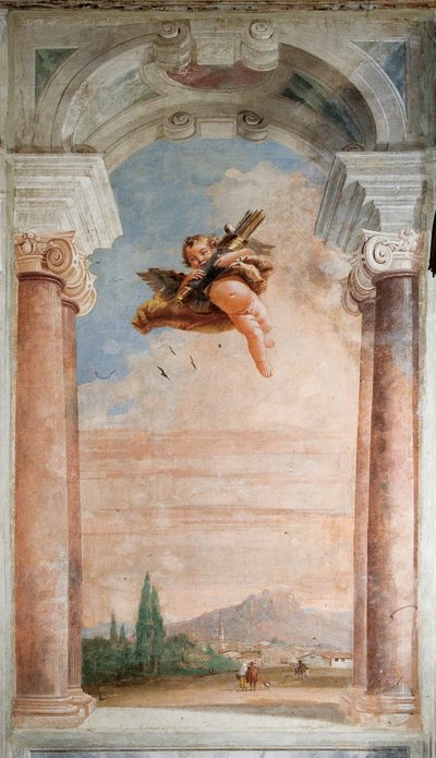 Landscape with Cupid from the Room of the Iliad in the Palazzina by Giovanni Domenico Tiepolo