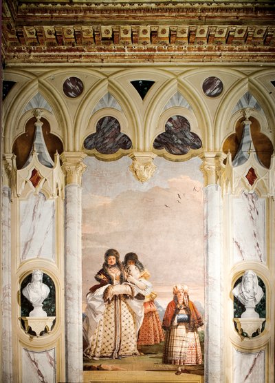 The Winter Walk, from the Room of the Gothic Pavilion, in the Foresteria by Giovanni Domenico Tiepolo