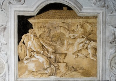 Vulcan in His Forge from the Room of the Aeneid in the Palazzina by Giovanni Domenico Tiepolo