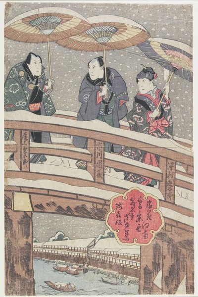 Snow Scene in Osaka South of the River, 1825 by Gigado Ashiyuki