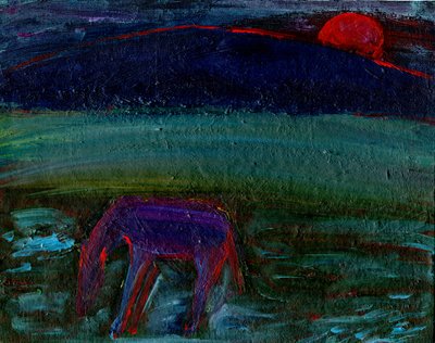 The Horse and the Red Moon, 2016 by Gigi Sudbury