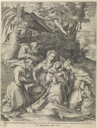 Mystical Marriage of St. Catherine of Alexandria by Gijsbert Van Veen