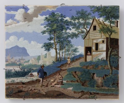 Plaque with Landscape by Gijsbrecht Verhaast