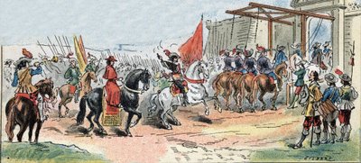 Siege of La Rochelle - History of France: Entrment of King Louis XIII and Cardinal de Richelieu by Gilbert Gilbert