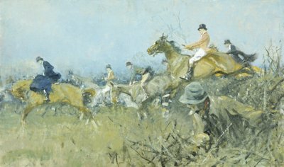 Hunting Scene, Full Cry by Gilbert Holiday