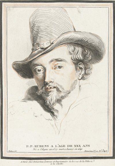 Portrait of Peter Paul Rubens at Age 30 by Gilles Demarteau