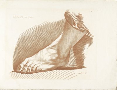 Study of Left Foot (Fourth Book of Principles of Drawing with Pencil, series title) by Gilles Demarteau